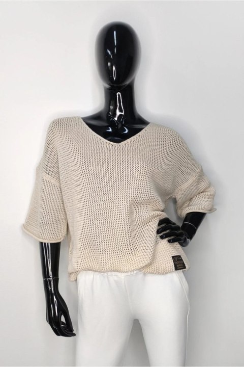 SWETER ENORA - KORAL FLUO, OVERSIZE OFF PINK SWETER ENORA - KORAL FLUO, OVERSIZE OFF PINK