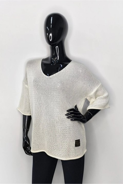 SWETER ENORA - KORAL FLUO, OVERSIZE OFF PINK SWETER ENORA - KORAL FLUO, OVERSIZE OFF PINK