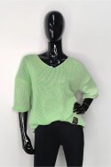 SWETER ENORA - KORAL FLUO, OVERSIZE OFF PINK