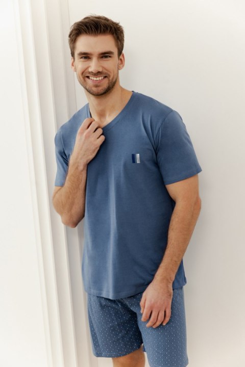 3397 PIŻAMA MĘSKA HENRY M-XL - JEANSOWY, M, 1 TARO 3397 PIŻAMA MĘSKA HENRY M-XL - JEANSOWY, M, 1 TARO