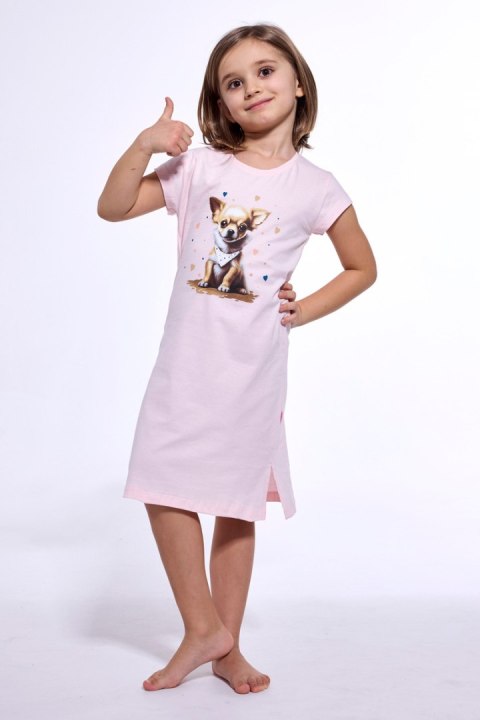 KOSZULA GIRL KIDS KR CHIHUAHUA 2 - RÓŻOWY, 110/116 CORNETTE