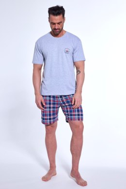 PIŻAMA MĘSKA KR 326/185 WEST COAST 2 - SZARY, XL CORNETTE