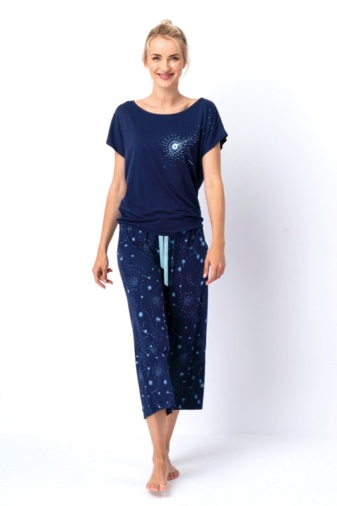 PIŻAMA DAMSKA LNS 764 A25 - GRANATOWY, XL KEY PIŻAMA DAMSKA LNS 764 A25 - GRANATOWY, XL KEY