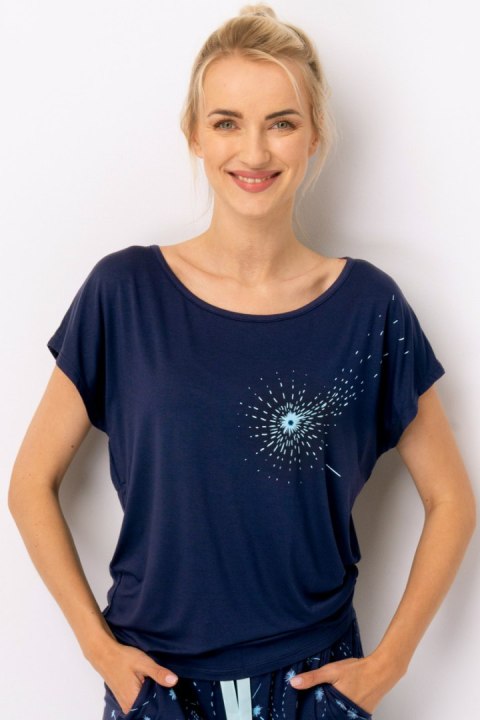 PIŻAMA DAMSKA LNS 764 A25 - GRANATOWY, XL KEY PIŻAMA DAMSKA LNS 764 A25 - GRANATOWY, XL KEY