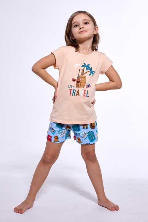 PIŻAMA GIRL KIDS KR 787/110 TRAVEL 2 - BRZOSKWINIOWY, 104 CORNETTE PIŻAMA GIRL KIDS KR 787/110 TRAVEL 2 - BRZOSKWINIOWY, 104 CORNETTE