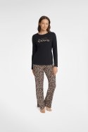 PIŻAMA DAMSKA GINO 40935 AW23 - CZARNY, XXL HENDERSON LADIES