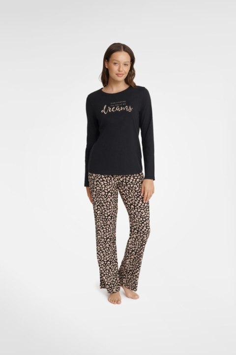 PIŻAMA DAMSKA GINO 40935 AW23 - CZARNY, XXL HENDERSON LADIES PIŻAMA DAMSKA GINO 40935 AW23 - CZARNY, XXL HENDERSON LADIES