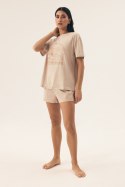 PIŻAMA DAMSKA NULES 42672 SS25 - BEŻOWY, 2XL HENDERSON LADIES