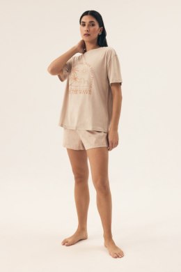 PIŻAMA DAMSKA NULES 42672 SS25 - BEŻOWY, 2XL HENDERSON LADIES