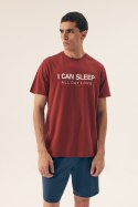 PIŻAMA MĘSKA SLEEPER 42614 SS25 - CZERWONY-DENIM, L, 33X HENDERSON
