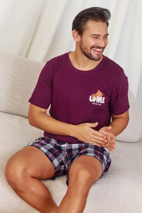 PIŻAMA MĘSKA PMB.7201 BIG W/25 - BURGUNDY, XXL DOCTOR NAP PIŻAMA MĘSKA PMB.7201 BIG W/25 - BURGUNDY, XXL DOCTOR NAP