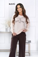 BLUZA JOSEFINE - AQUA, S OFF PINK