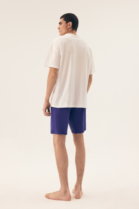 PIŻAMA MĘSKA SANTORINI 43173 SS25 - BIAŁY-GRANAT, 2XL HENDERSON PIŻAMA MĘSKA SANTORINI 43173 SS25 - BIAŁY-GRANAT, 2XL HENDERSON
