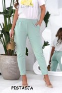 SPODNIE LENA - BABY BLUE, S OFF PINK