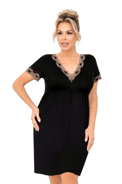 KOSZULKA NOCNA HANA PLUS - CZARNY, 4XL DONNA