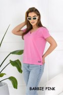 BLUZKA SEREK KRÓTKI RĘKAW - BUDYŃ, 40 OFF PINK