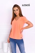 BLUZKA SEREK KRÓTKI RĘKAW - BUDYŃ, 42 OFF PINK