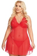 BERTA KOSZULKA I STRINGI PLUS SIZE - GRANATOWY, 2XL SOFTLINE