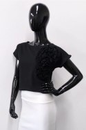 BLUZKA OLGA - CZARNY, 36 OFF PINK