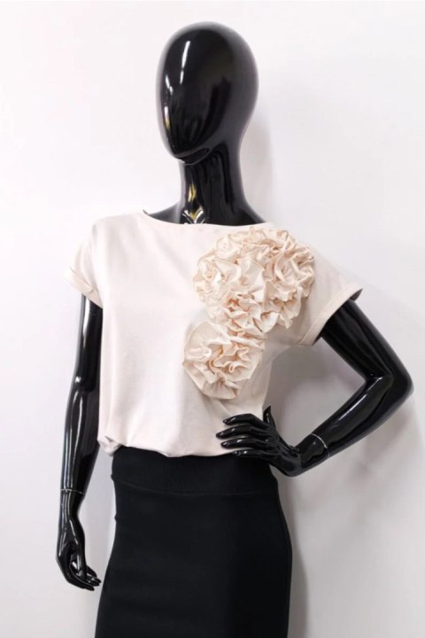 BLUZKA OLGA - CZARNY, 44 OFF PINK BLUZKA OLGA - CZARNY, 44 OFF PINK