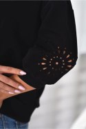 BLUZA AŻUR - CIEPŁY BEŻ, S, AŻUR OFF PINK