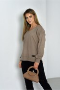 BLUZA ZITA - STALOWY, L, ZITA OFF PINK