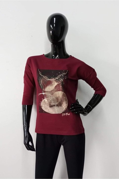 BLUZKA ATI - BURGUND, 36, ATI OFF PINK BLUZKA ATI - BURGUND, 36, ATI OFF PINK
