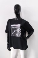 BLUZKA RUBEN - BŁĘKIT, OVERSIZE, RUBEN OFF PINK