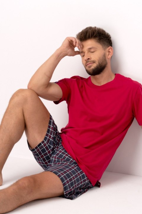 PIŻAMA MĘSKA MNS 453 A25 - CZERWONO-GRANATOWY, XL KEY PIŻAMA MĘSKA MNS 453 A25 - CZERWONO-GRANATOWY, XL KEY