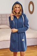 Szlafrok damski SMZ.7228 BIG W/25 - Indigo Melange, XXL DOCTOR NAP