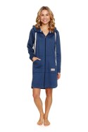 Szlafrok damski SMZ.7228 BIG W/25 - Indigo Melange, XXL DOCTOR NAP
