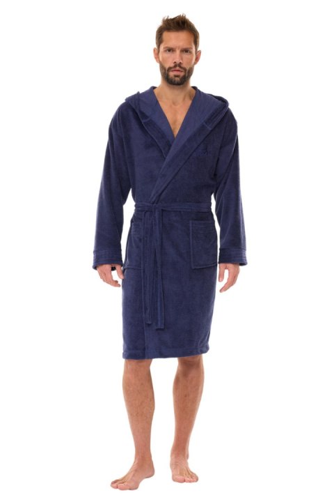 SZLAFROK MĘSKI 2521 - NAVY, XL L&L SZLAFROK MĘSKI 2521 - NAVY, XL L&L