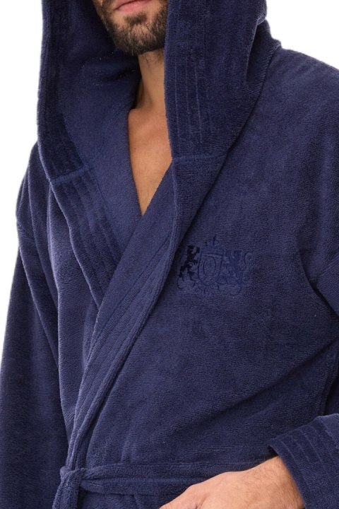 SZLAFROK MĘSKI 2521 - NAVY, XL L&L SZLAFROK MĘSKI 2521 - NAVY, XL L&L