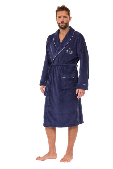 SZLAFROK MĘSKI 2523 - NAVY, XXL L&L SZLAFROK MĘSKI 2523 - NAVY, XXL L&L