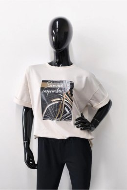 BLUZKA RUBEN - BANANOWY, OVERSIZE, BA OFF PINK