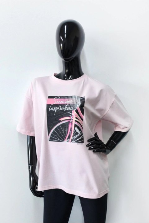 BLUZKA RUBEN - BANANOWY, OVERSIZE, BA OFF PINK BLUZKA RUBEN - BANANOWY, OVERSIZE, BA OFF PINK