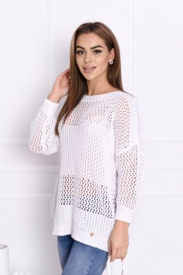 SWETER NINETTE - CZARNY, S/M, CZ OFF PINK