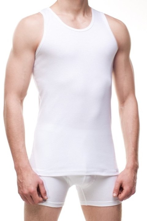 KOSZULKA AUTHENTIC 213 RIBBED BIG - BIAŁY, 3XL CORNETTE