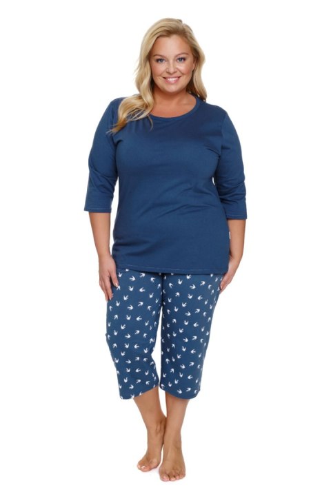 PIŻAMA DAMSKA PB.7264 BIG W/25 - DEEP_BLUE, XXL DOCTOR NAP