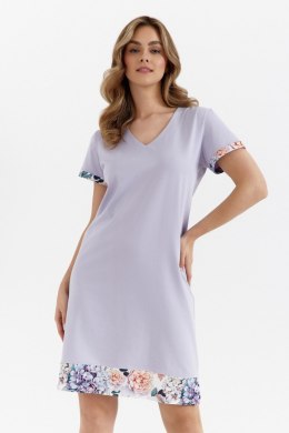 KOSZULA DAMSKA 469 - LILA, M, KWIATY FIOLET CANA