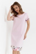 KOSZULA DAMSKA 475 2XL - RÓŻ, XXL, KWIATY RÓŻ CANA