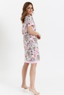KOSZULA DAMSKA 476 2XL - KWIATY RÓŻ, XXL, KWIATY RÓŻ CANA