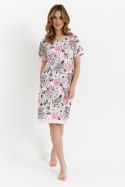 KOSZULA DAMSKA 476 2XL - KWIATY RÓŻ, XXL, KWIATY RÓŻ CANA