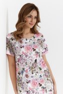 KOSZULA DAMSKA 476 3XL - KWIATY RÓŻ, XXXL, KWIATY RÓŻ CANA