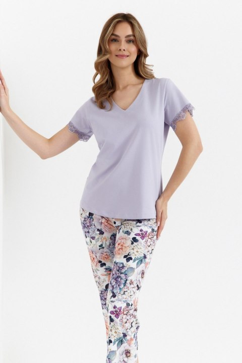 PIŻAMA DAMSKA 470 - LILA, XL, KWIATY FIOLET CANA PIŻAMA DAMSKA 470 - LILA, XL, KWIATY FIOLET CANA