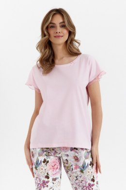 PIŻAMA DAMSKA 474 2XL - RÓŻ, XXL, KWIATY RÓŻ CANA