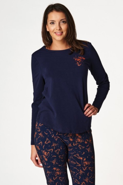 PIŻAMA DAMSKA LNS 752 B22 - GRANATOWY, XL KEY PIŻAMA DAMSKA LNS 752 B22 - GRANATOWY, XL KEY