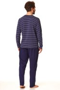 PIŻAMA MĘSKA MNS 382 B22 3XL-4XL - GRANATOWY, 4XL KEY