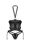 ALLIANE GORSET I STRINGI - CZARNY, S/M OBSESSIVE