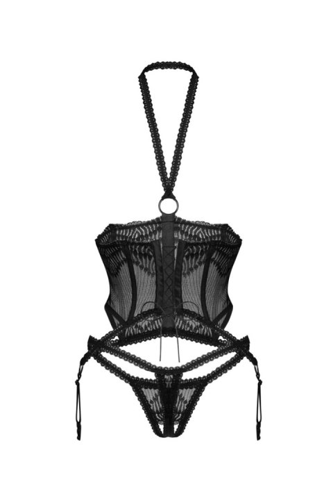 ALLIANE GORSET I STRINGI - CZARNY, S/M OBSESSIVE ALLIANE GORSET I STRINGI - CZARNY, S/M OBSESSIVE